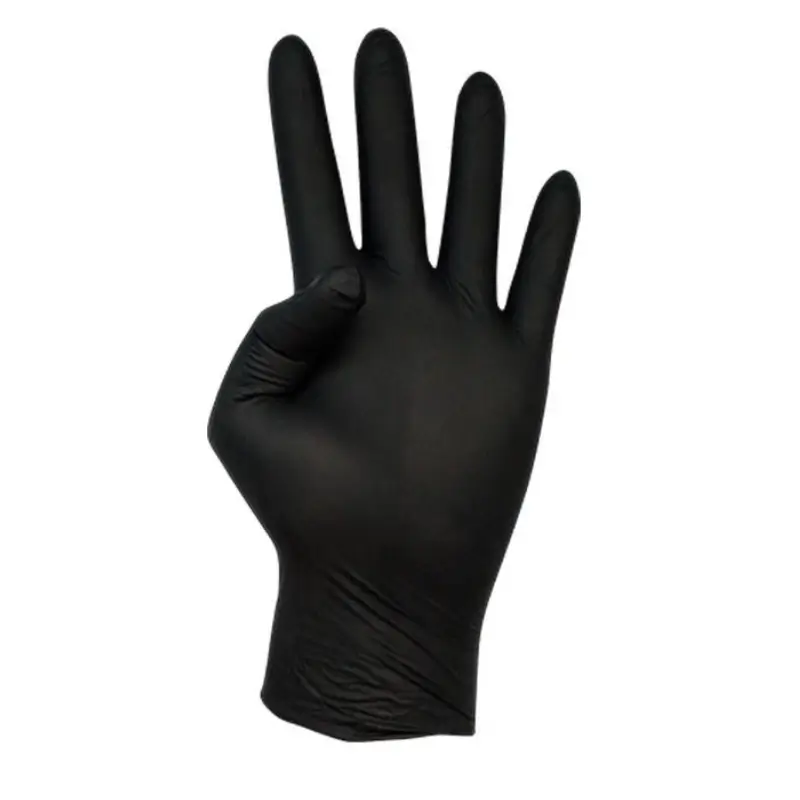 guantes de nitrilo negros