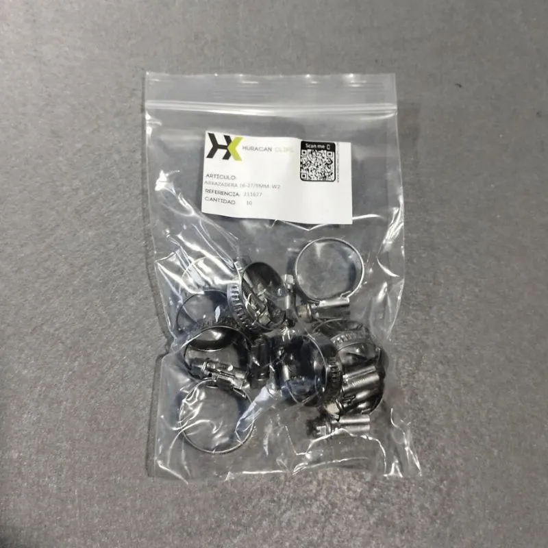 abrazadera sin fin metálica para tubos y mangueras