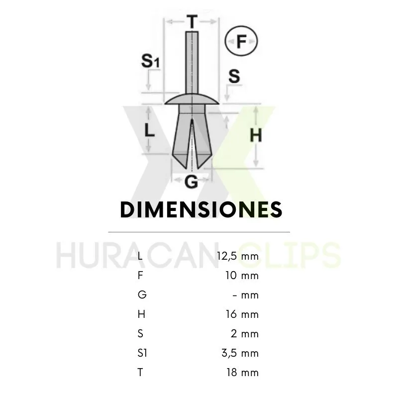 GRAPA PARACHOQUES MITSUBISHI HONDA (10 Uds.) - Imagen 2