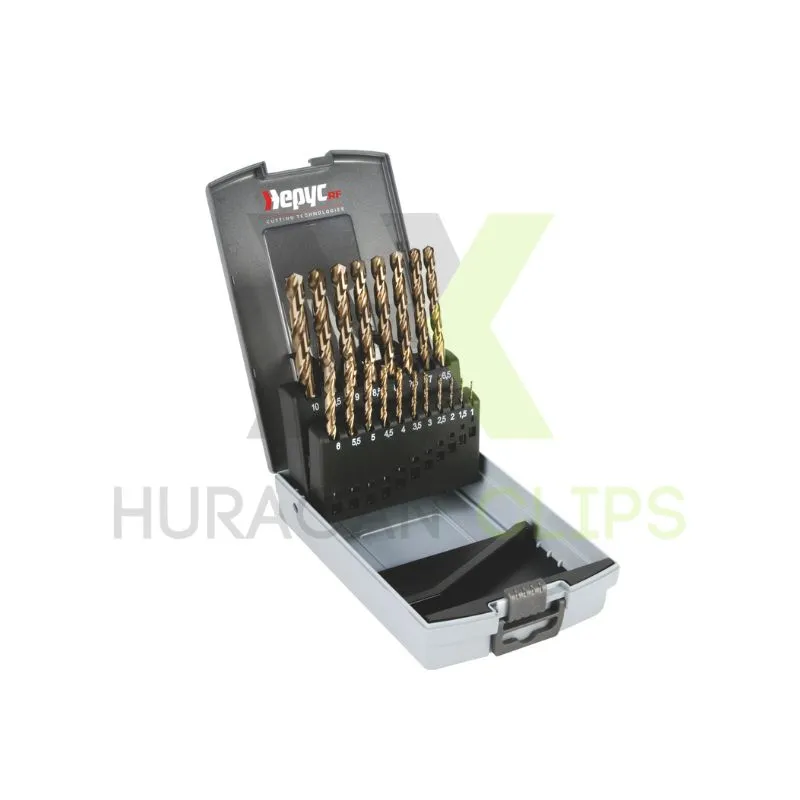 Estuche 19 brocas cobalto HSSCO
